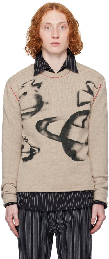 Sveter Vivienne Westwood Vivienne Westwood Orbit Print Sweater Béžová | 2701002B-Y0018-, 0