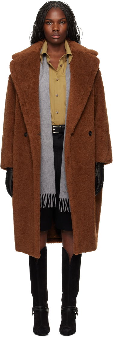 Kabáty Max Mara Max Mara Tedgirl Teddy Coat Hnedá | 2421016042600 MM10501, 0