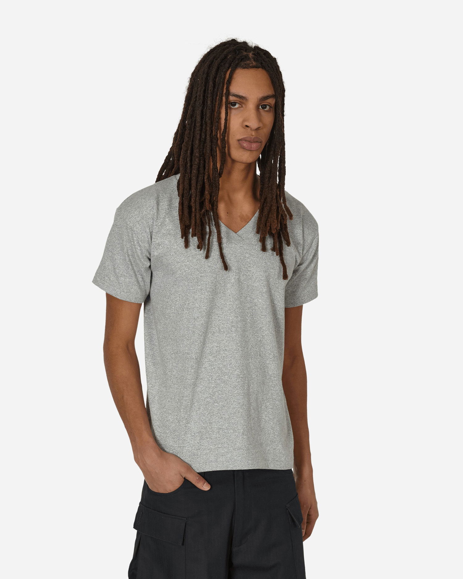 Tričko Champion Made in Japan V-Neck T-Shirt Oxford Gray Šedá | C3-R341 OXFORDGRAY, 0