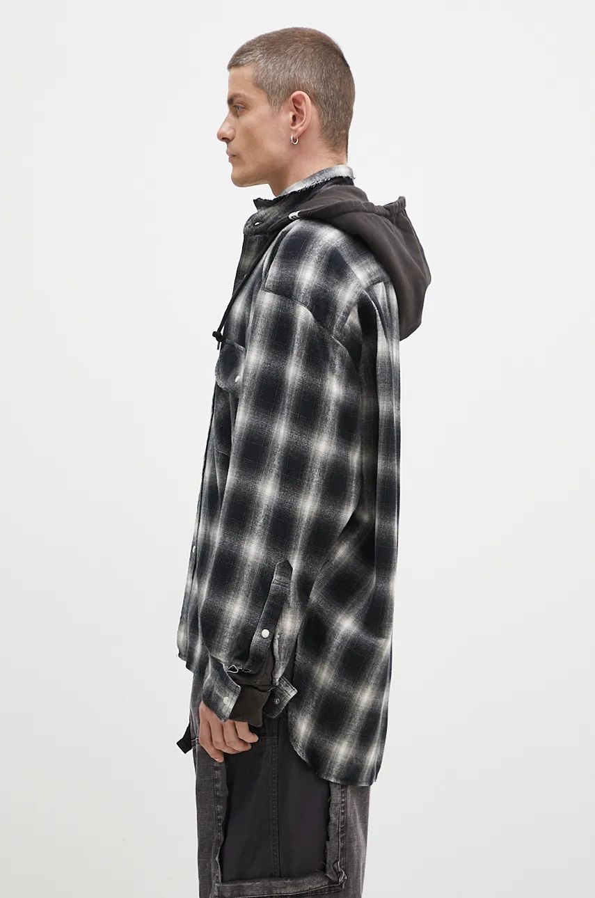 Mikina Maison MIHARA YASUHIRO Relaxed Fit Sweat Hoodie Čierna | J13SH182, 1