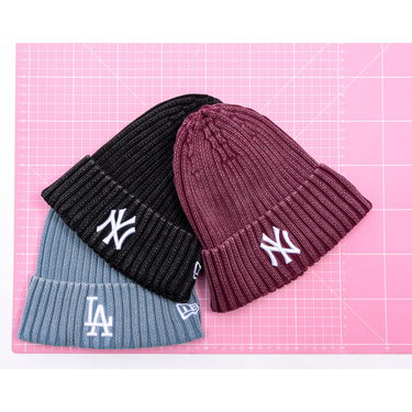 Kulicha New Era MLB Mini Logo Cuff Beanie NY Yankees Vínová | 60691187, 1