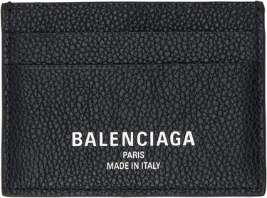 Peňaženka Balenciaga Textured Leather Card Holder Čierna | 806637 2ABDD, 0