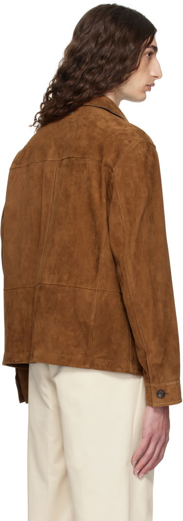 Bunda BOSS Regular-Fit Suede Jacket Hnedá | 50543204, 3