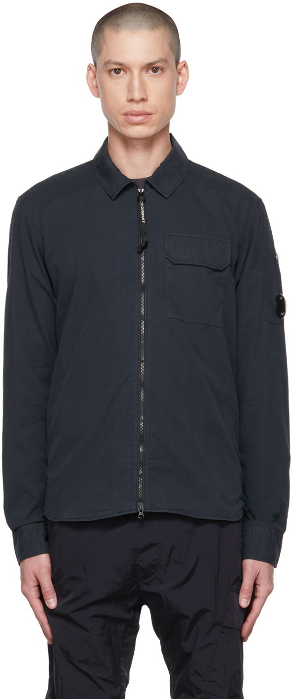 Košeľa C.P. Company Zipped Shirt Navy | 13CMSH158A-002824G, 0