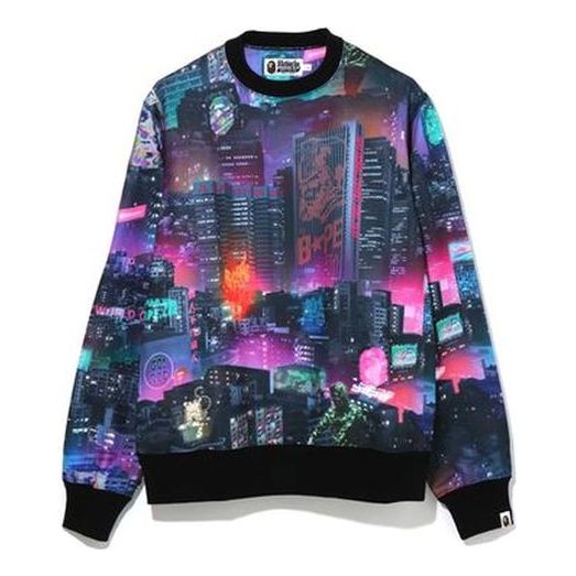 Sveter BAPE Bathing Ape Neon Tokyo Crewneck Pullover Rôznofarebný | 1G30-113-015