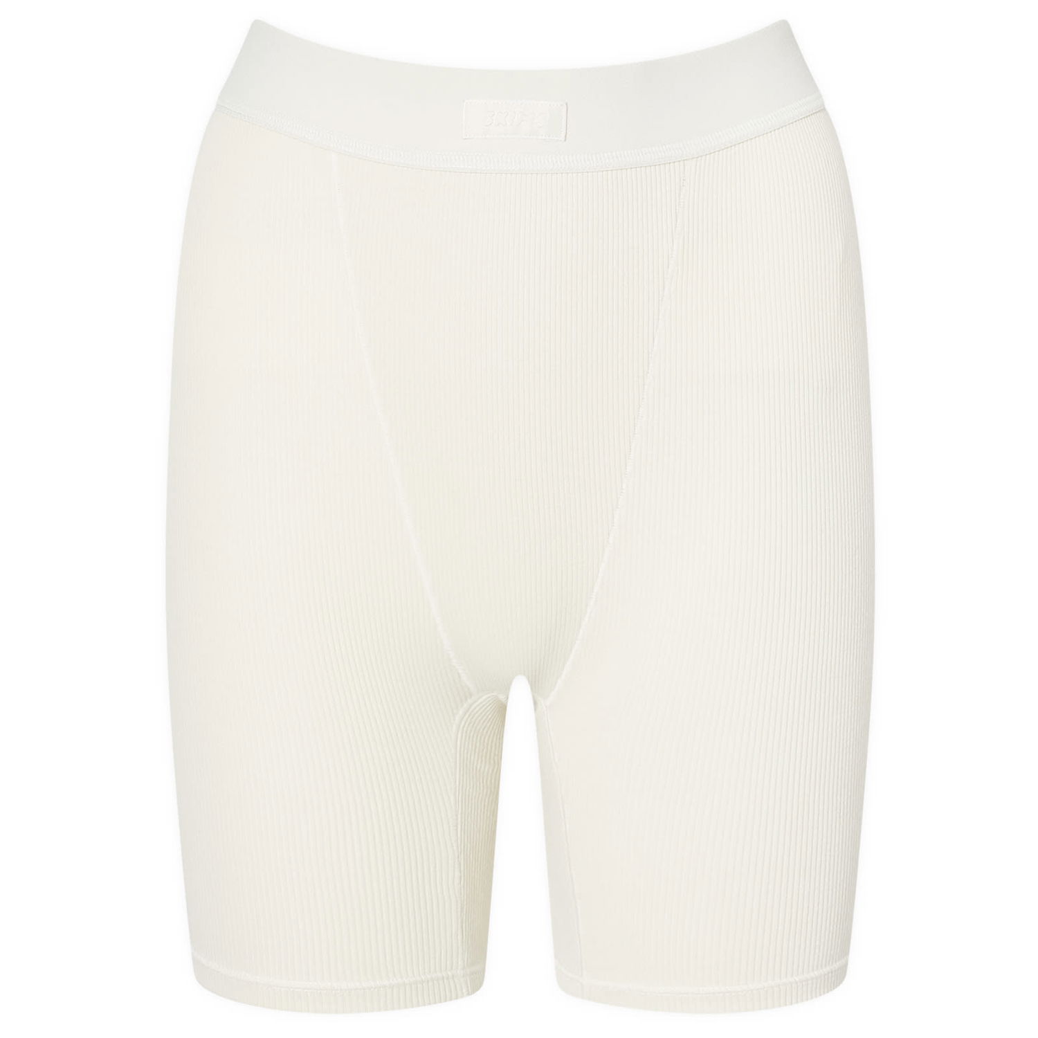 Šortky SKIMS Ribbed Cotton Boxer Shorts Biela | PN-HWS-0042-BN, 0