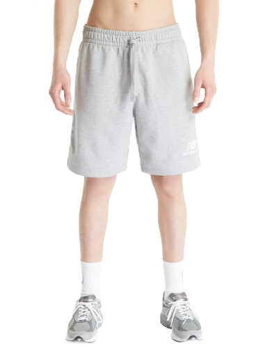 Šortky New Balance Essentials Stacked Logo French Terry Short Šedá | MS31540AG