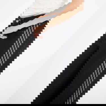 Džínsy adidas Performance FIREBIRDTRACK Wide Leg Striped Denim Pant Čierna | KD2909, 1