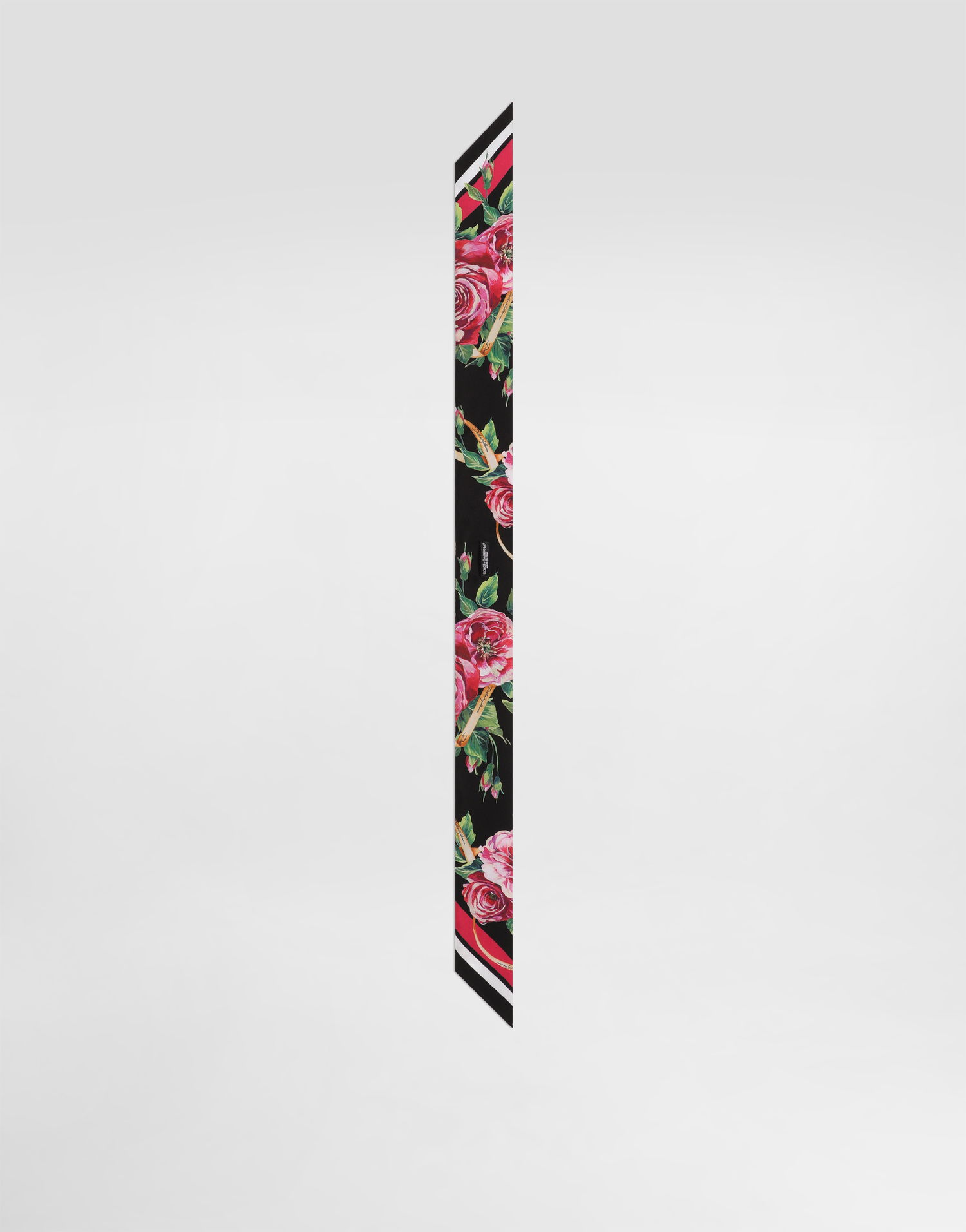 Šál Dolce & Gabbana Dolce & Gabbana Rose-Print Twill Headscarf Čierna | FS215AGDCUOHD5JA, 1
