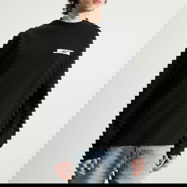 Tričko Jacquemus Jacquemus Grosgrain Logo Long Sleeve T-Shirt, Size Large Čierna | 25HTSM00570AJ00226-990, 5