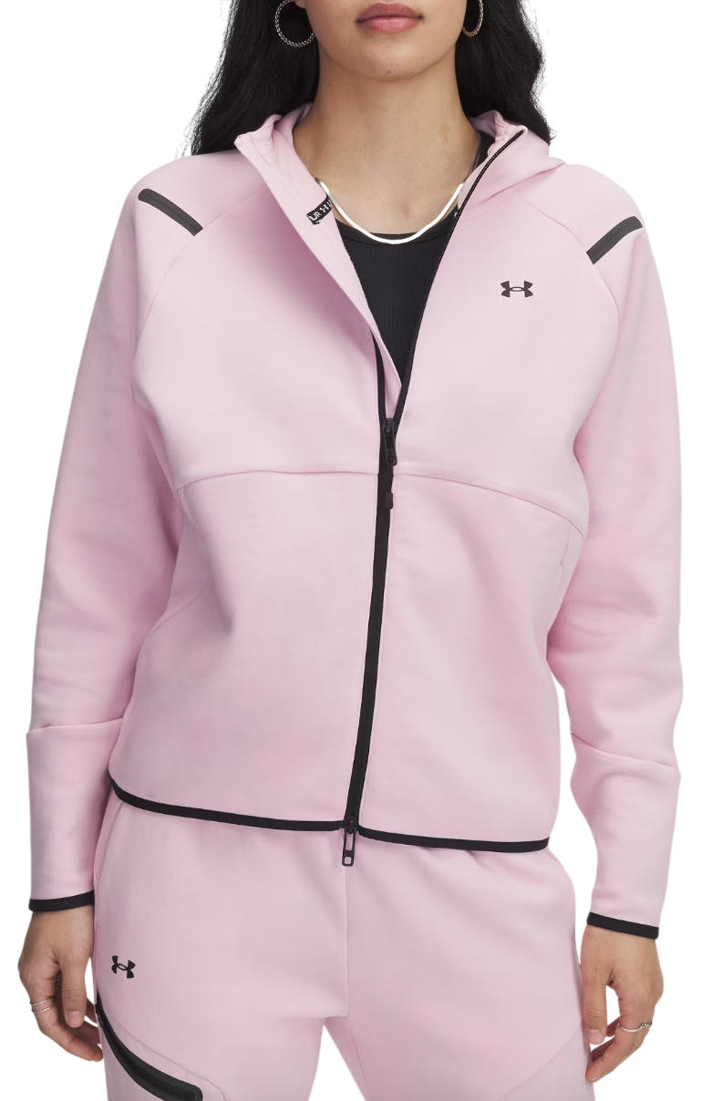 Mikina Under Armour Unstoppable Fleece Full-Zip Hoodie Ružová | 1379842-647, 0