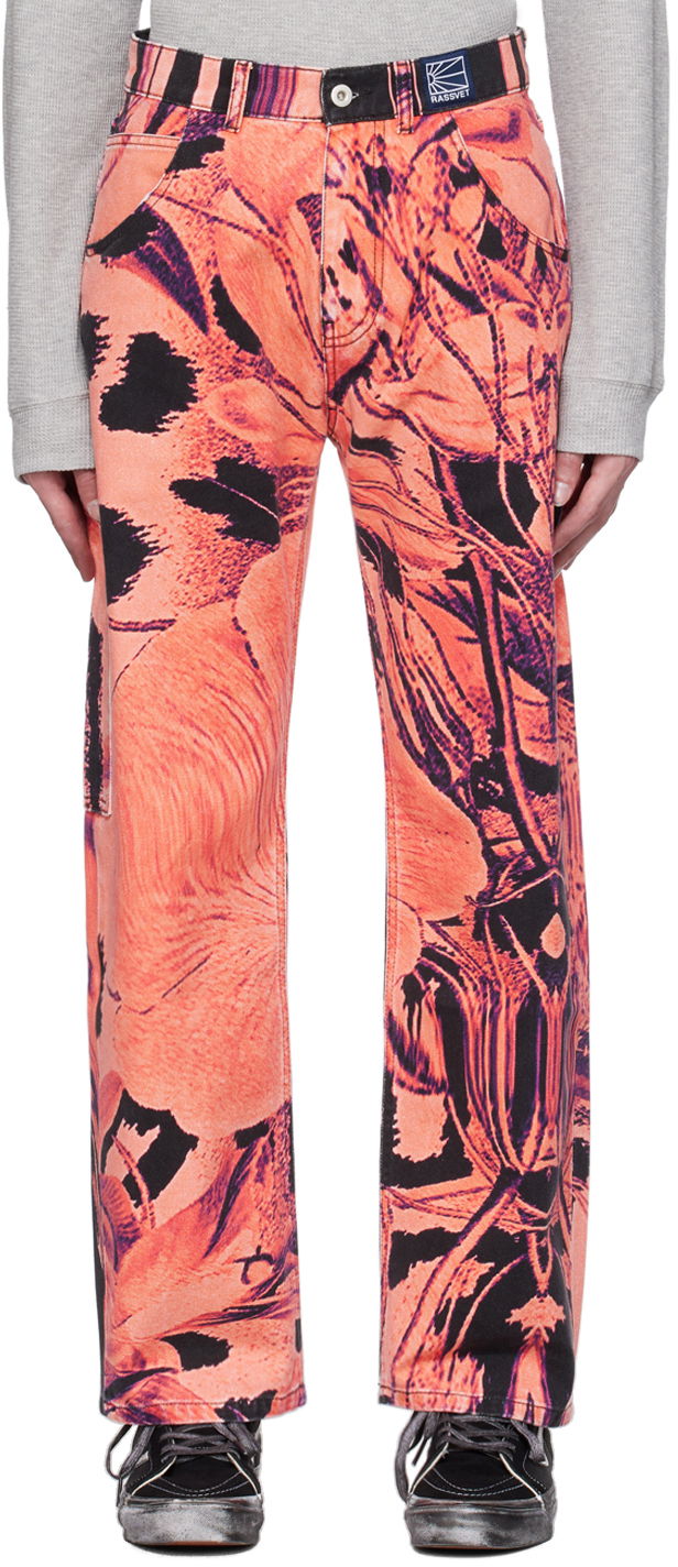 Džínsy PACCBET Rassvet Printed Jeans Oranžová | PACC12P001, 0
