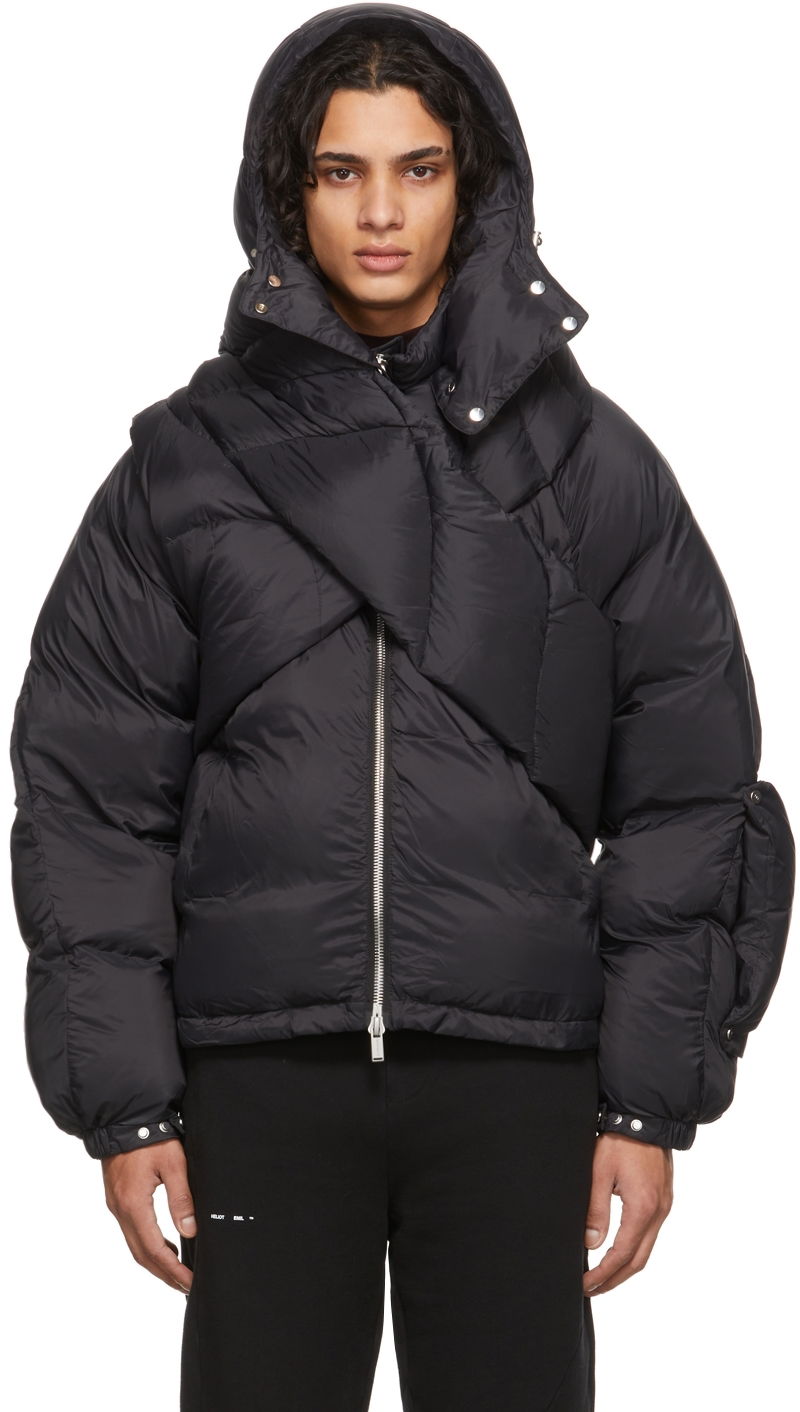 Prešívaná bunda HELIOT EMIL Heliot Emil Down Scarf Puffer Jacket Čierna | AW21_M_02_017_P11_BLK01, 0