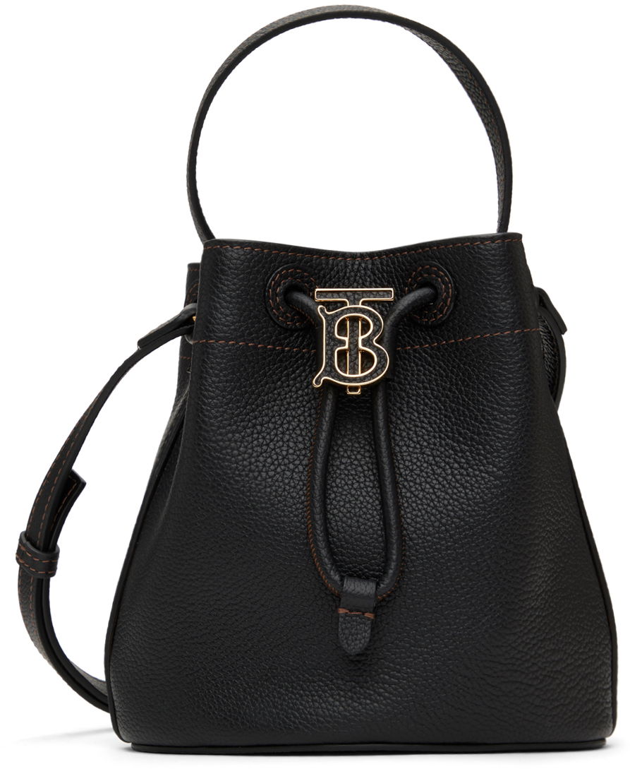 Kabelka Burberry Mini 'TB' Bucket Bag Čierna | 8066182, 0