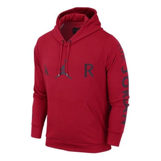 Mikina Jordan Air Jordan Alphabet Print Hoodie Červená | CK1345-687, 0