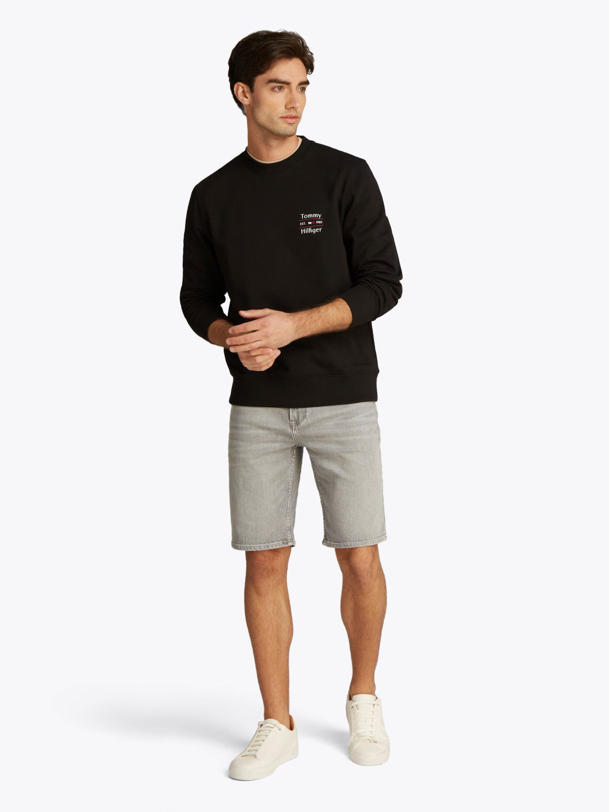 Sveter Tommy Hilfiger Tommy Hilfiger Stack Sweatshirt Čierna | MW0MW38673BDS, 1