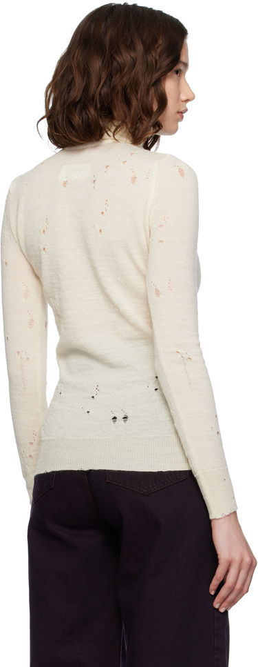 Sveter Maison Margiela MM6 Maison Margiela Distressed Wool Turtleneck Béžová | S52HA0299 M13134, 2