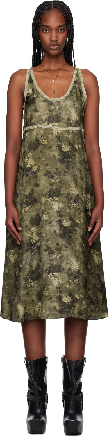 Šaty R13 R13 Taped Tank Midi Dress Zelené | R13WR379-R463B, 0