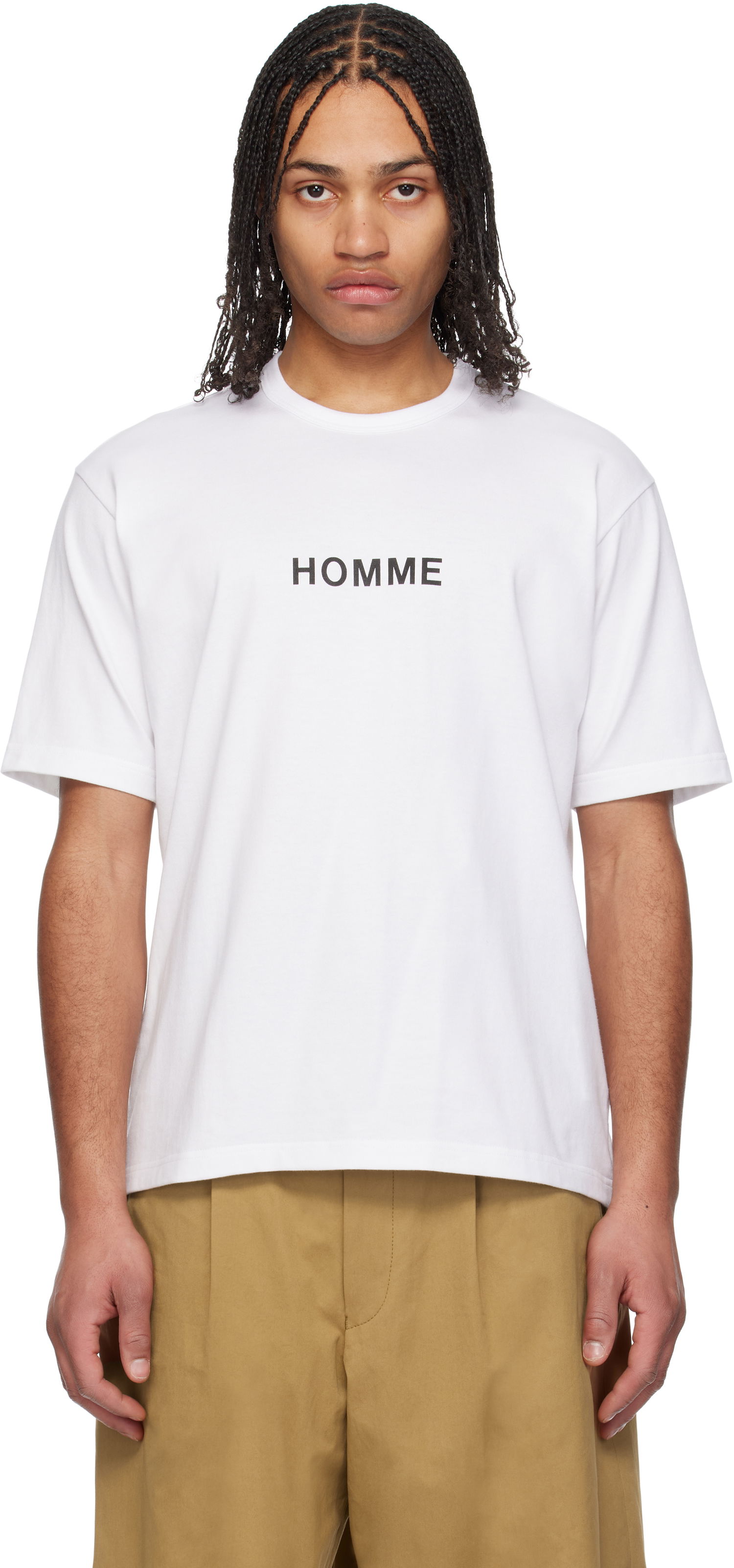Tričko Comme des Garçons Homme Logo T-Shirt Biela | HO-T103-051, 0