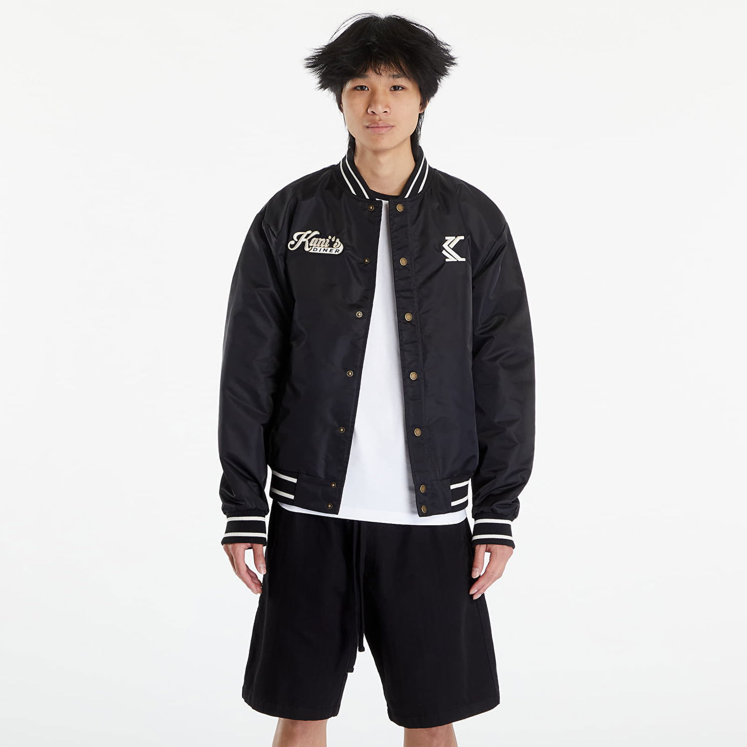 Bomber bunda Karl Kani OG Diner Bowling Jacket Black Čierna | KM241-049-1, 0