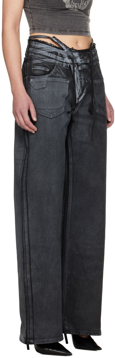 Džínsy Ottolinger Ottolinger Double Fold Jeans Čierna | 1702812, 4