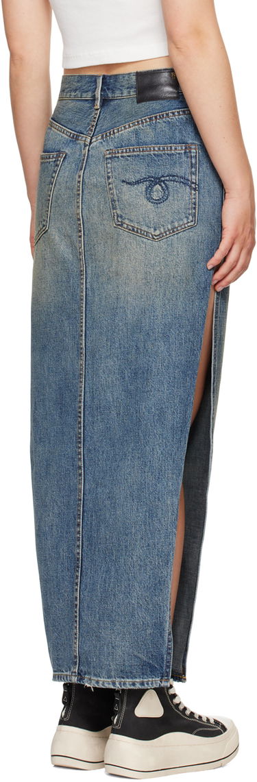 Sukňa R13 R13 Devon Side Slit Maxi Denim Skirt Modrá | R13WD102-D213A, 2