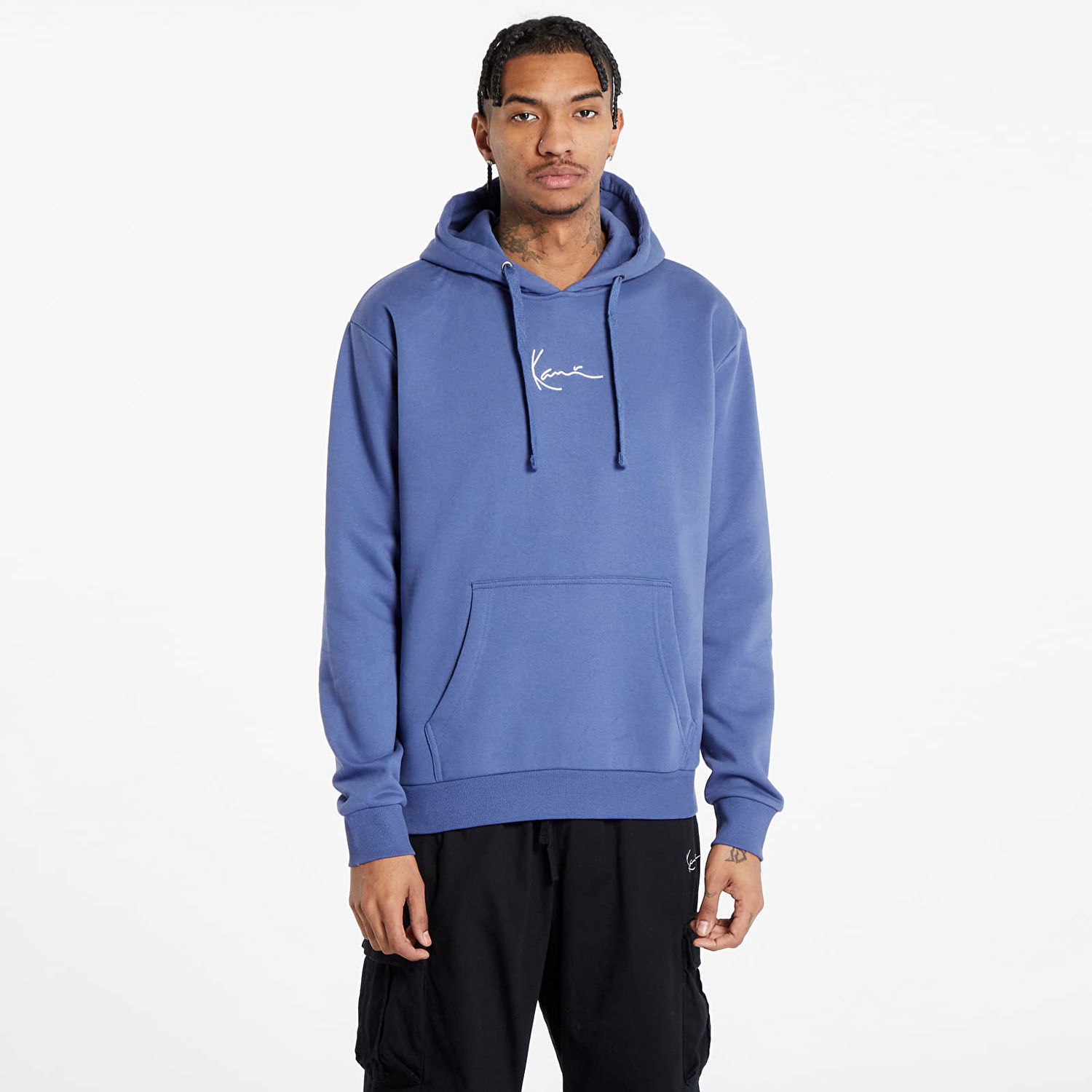 Mikina Karl Kani Small Signature Essential Hoodie Modrá | KM-HD011-092-12, 0