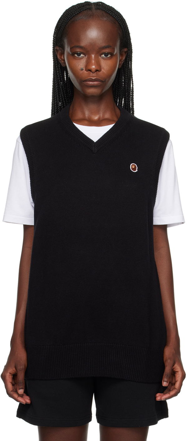 Sveter BAPE Ape Head One Point Vest Čierna | 001KNJ301002M, 0