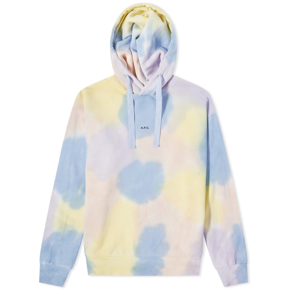 Mikina A.P.C. Jeanne Tie Dye Hoodie Modrá | COEWP-F27706-SAA, 0