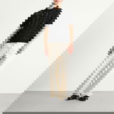 Polo tričko Casablanca Casablanca City Jacquard Polo Čierna | M-AW25-KW-1126-01, 4