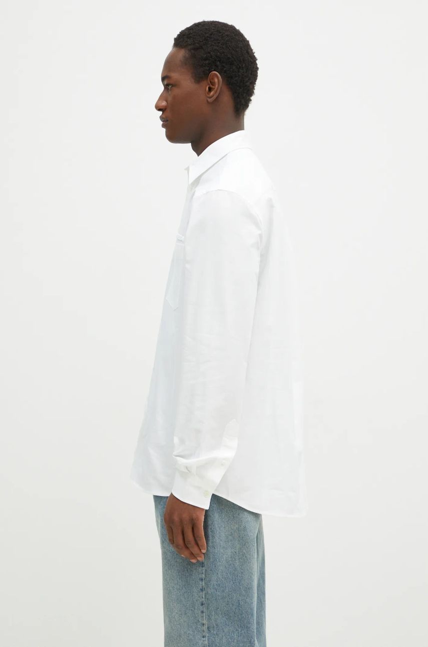 Košeľa JW Anderson JW Anderson Classic Fit Logo Pocket Shirt, Relaxed, Classic Collar Biela | SH0328.PG1140.001, 1