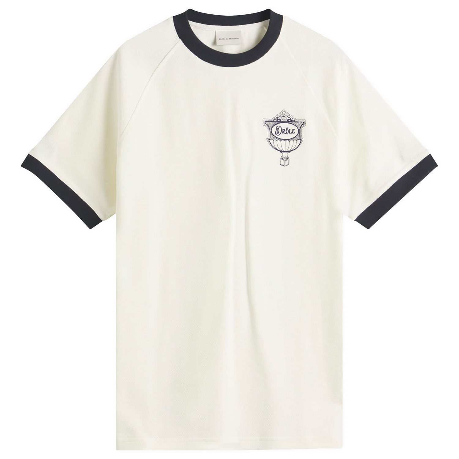 Tričko Drôle de Monsieur Drole Cup Piqué T-Shirt, Size Large Biela | G-TS251-CO162-OW, 0