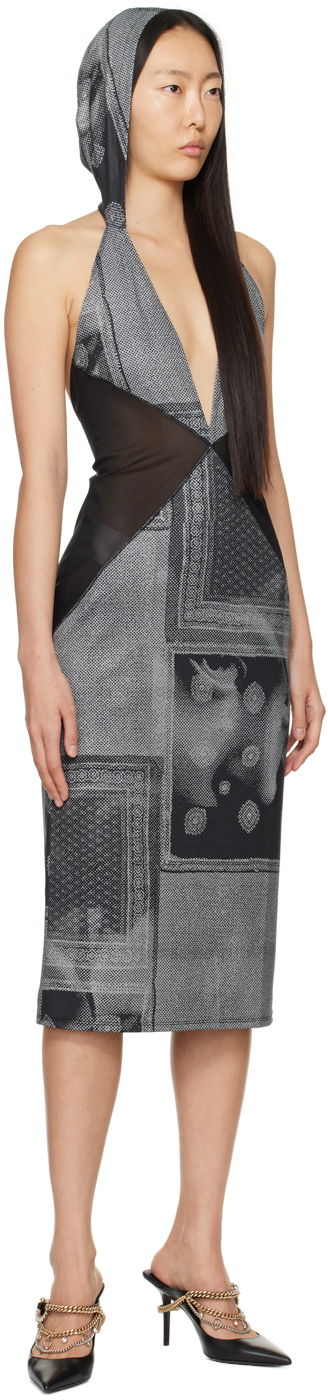 Šaty Miaou Miaou Joan Print Midi Dress Šedá | 5042VISSCI, 3