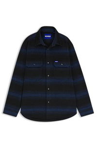 Oversized-fit shirt with shadow stripe