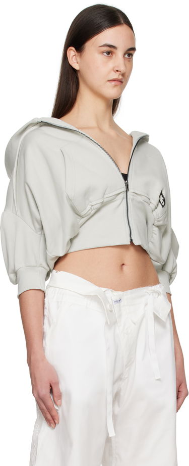 Mikina Ottolinger Ottolinger Cropped Short Sleeve Hoodie Šedá | 11560011502, 1