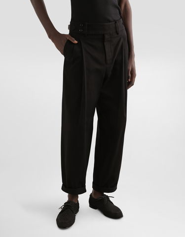 Nohavice Dolce & Gabbana Dolce & Gabbana Cotton Twill Cuffed Pants Čierna | GP11LTFU6X8N0000, 3