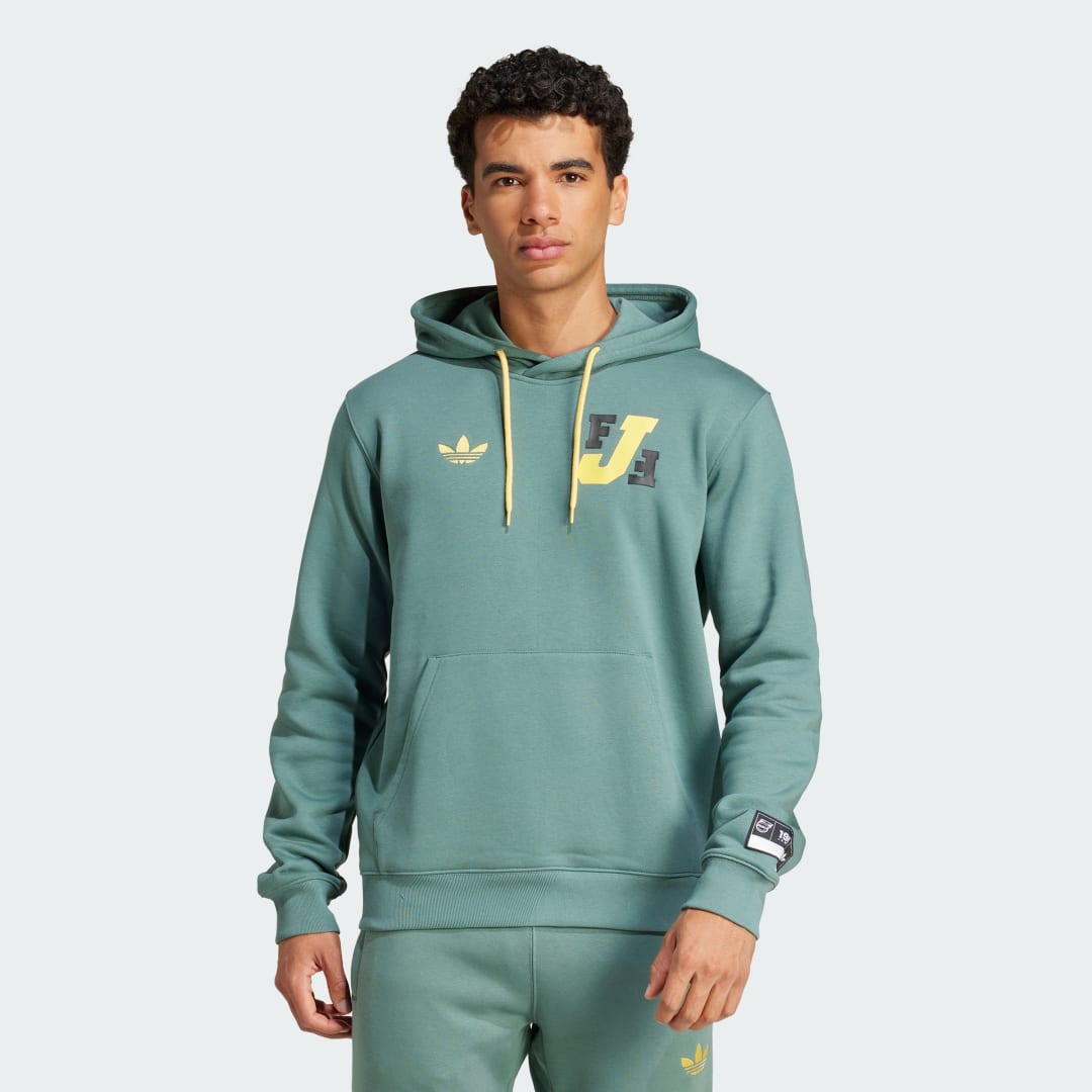 Mikina adidas Performance Jamaica VRCT Hoodie Zelené | JE5332, 0