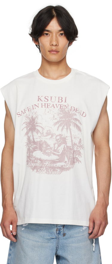 Tielko Ksubi Ksubi Paradiso Cut Off Tank Top Biela | MPF25TA002, 0