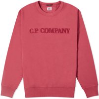Mikina C.P. Company Cotton Diagonal Fleece Logo Sweatshirt Červená | CMSS096A-110044R-577, 1