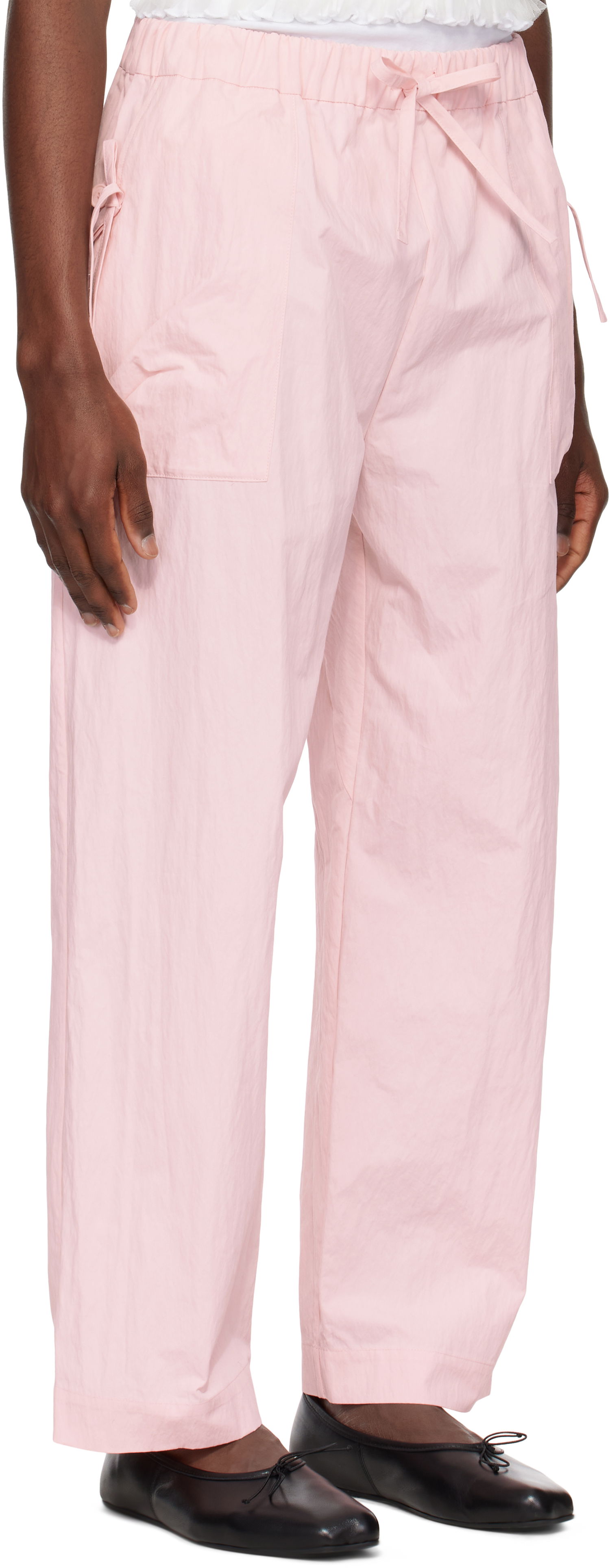 Nohavice Simone Rocha Simone Rocha Bow Pocket Cargo Pants Ružová | 4137 1219, 1