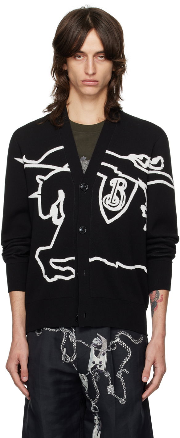 Sveter Burberry Cardigan Čierna | 8095515, 0