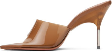 Doplnky Amina Muaddi Amina Muaddi Bianca Glass Slipper 95 Mules Hnedá | BIANCA GLASS SLIPPER 95, 2