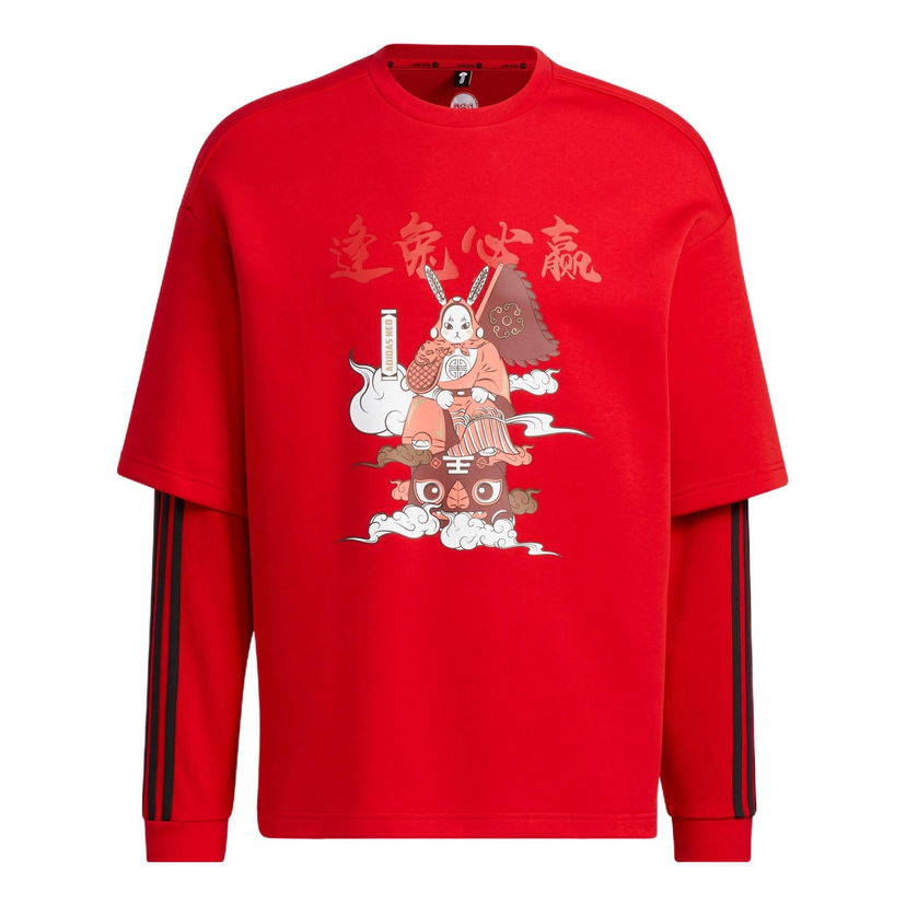 Sveter adidas Originals Men's Graphic Long Sleeve T-shirt Červená | IQ1586