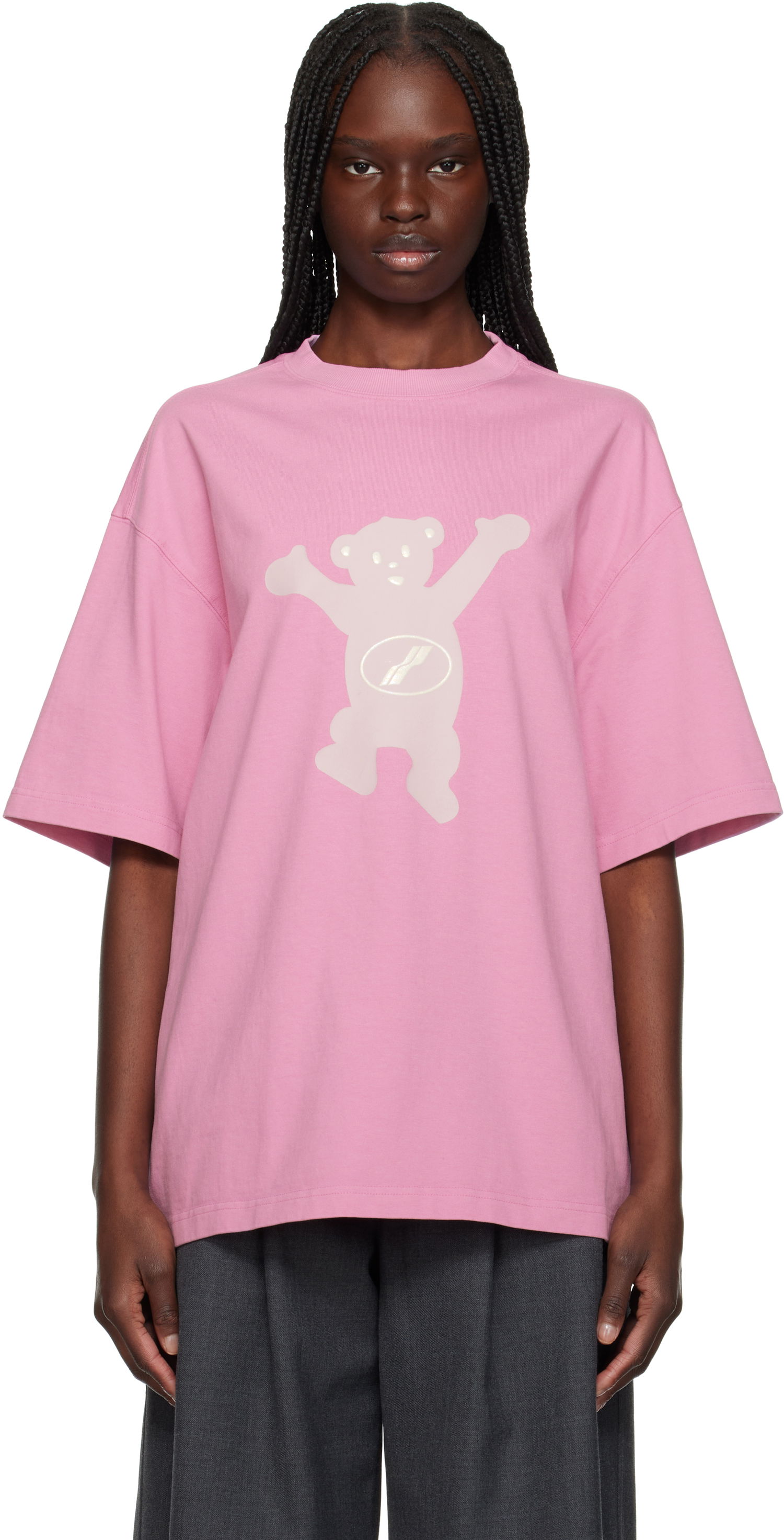 Tričko We11done We11done Teddy Logo T-Shirt Ružová | WD-TT3-22-715-U-PK, 0