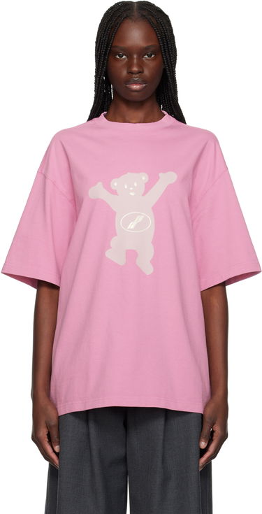 Tričko We11done We11done Teddy Logo T-Shirt Ružová | WD-TT3-22-715-U-PK, 0