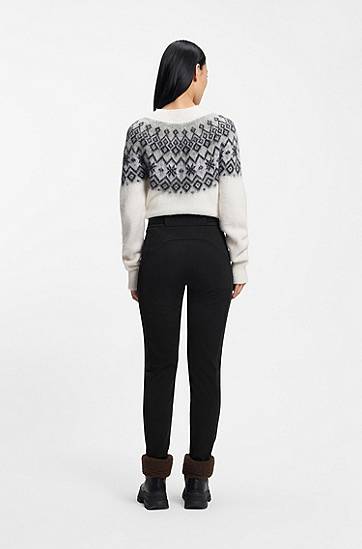 Nohavice BOSS Ski water-repellent trousers with stirrups Čierna | 50544377, 1