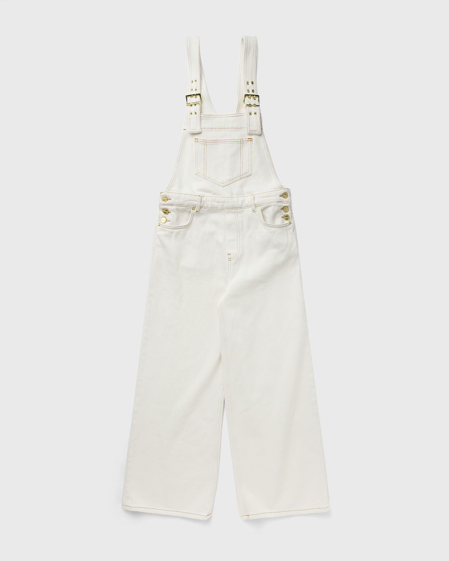 Nohavice GANNI Heavy Denim Overalls women Casual Pants beige in size:M Biela | J1430-135, 0
