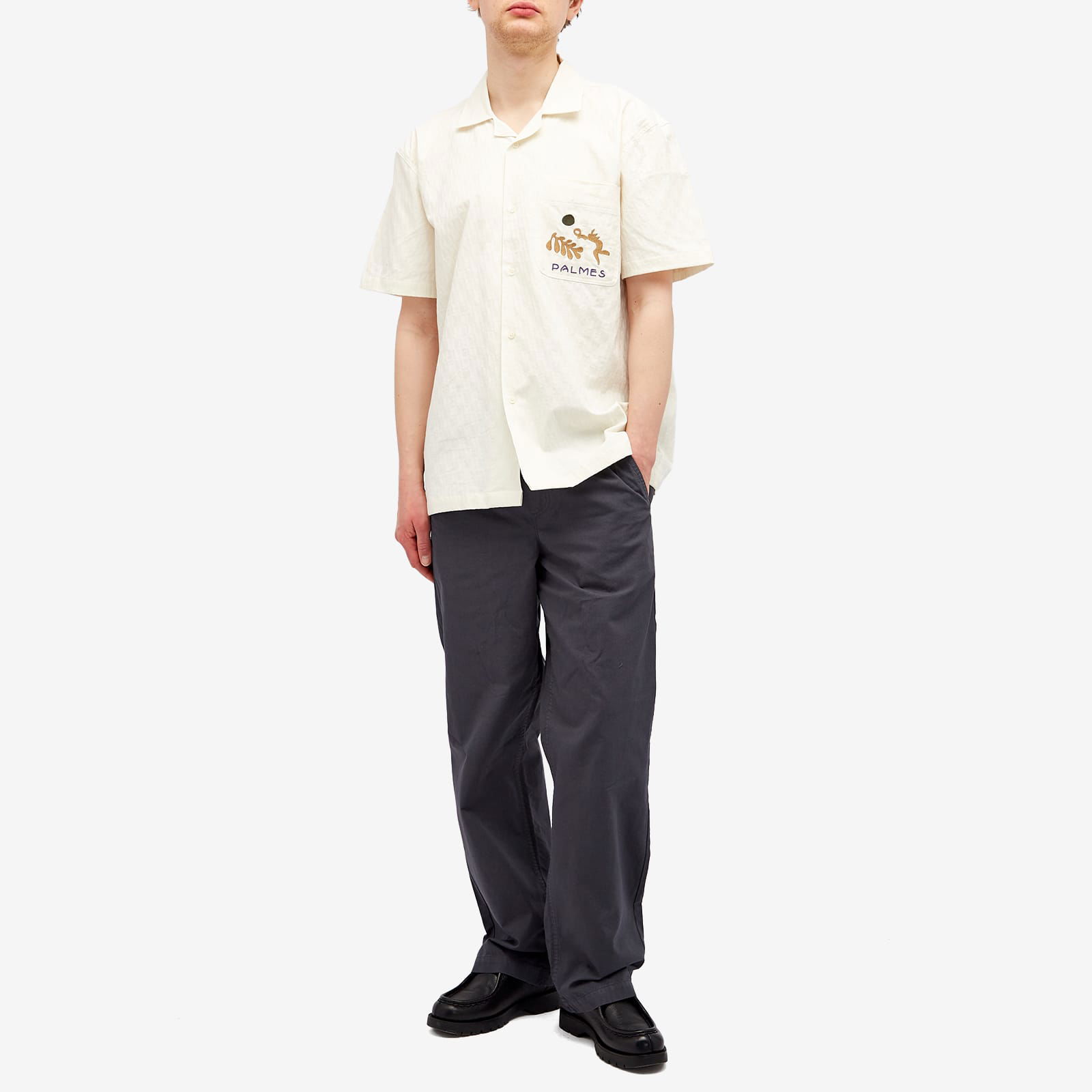 Palmes Garden Embroidered Short Sleeve Shirt
