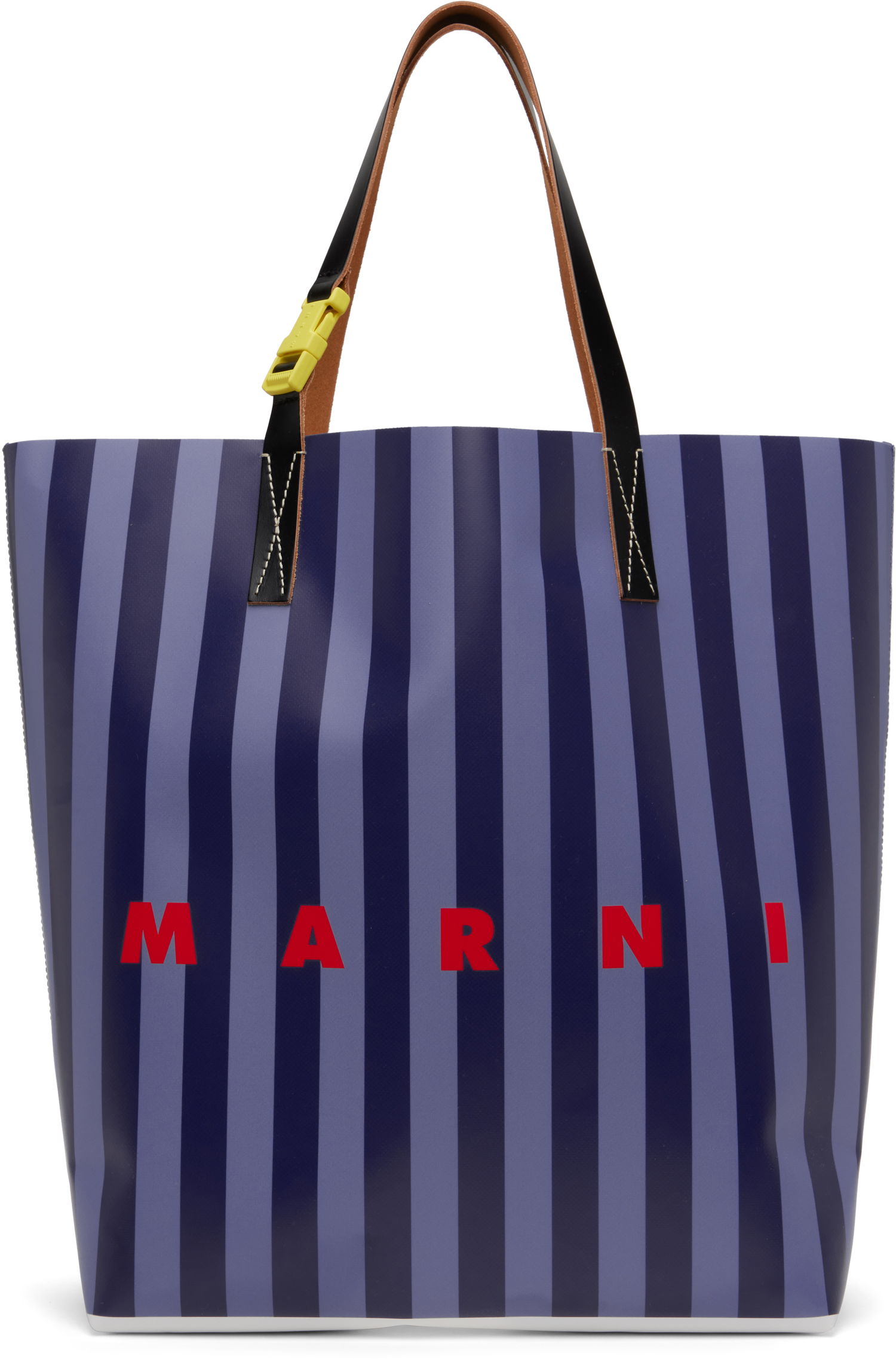 Tote bag Marni Marni Tribeca Striped Shopping Tote Modrá | SHMQ0037Q0P8210ZO886, 0