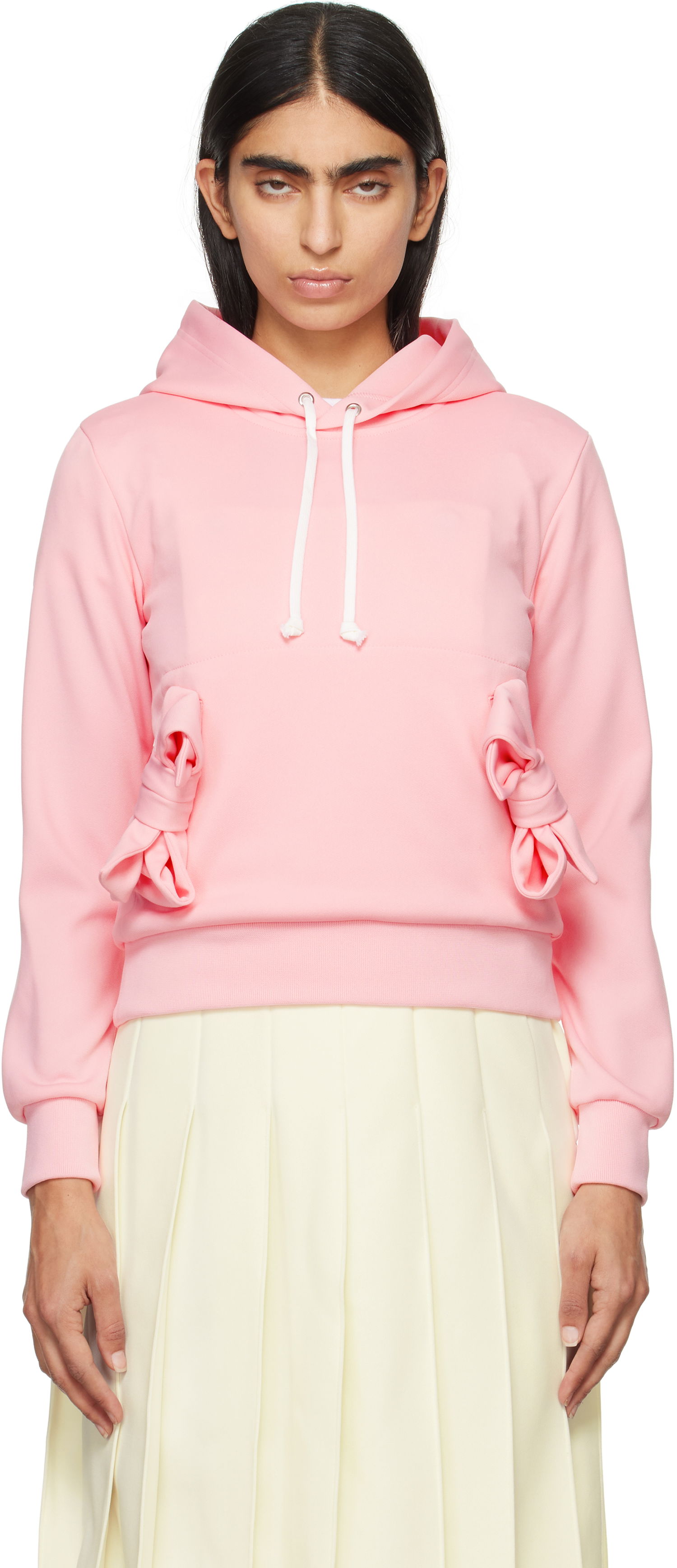 Mikina Comme des Garçons Girl Polyester Jersey Bow Hoodie Ružová | NN-T002-051, 0